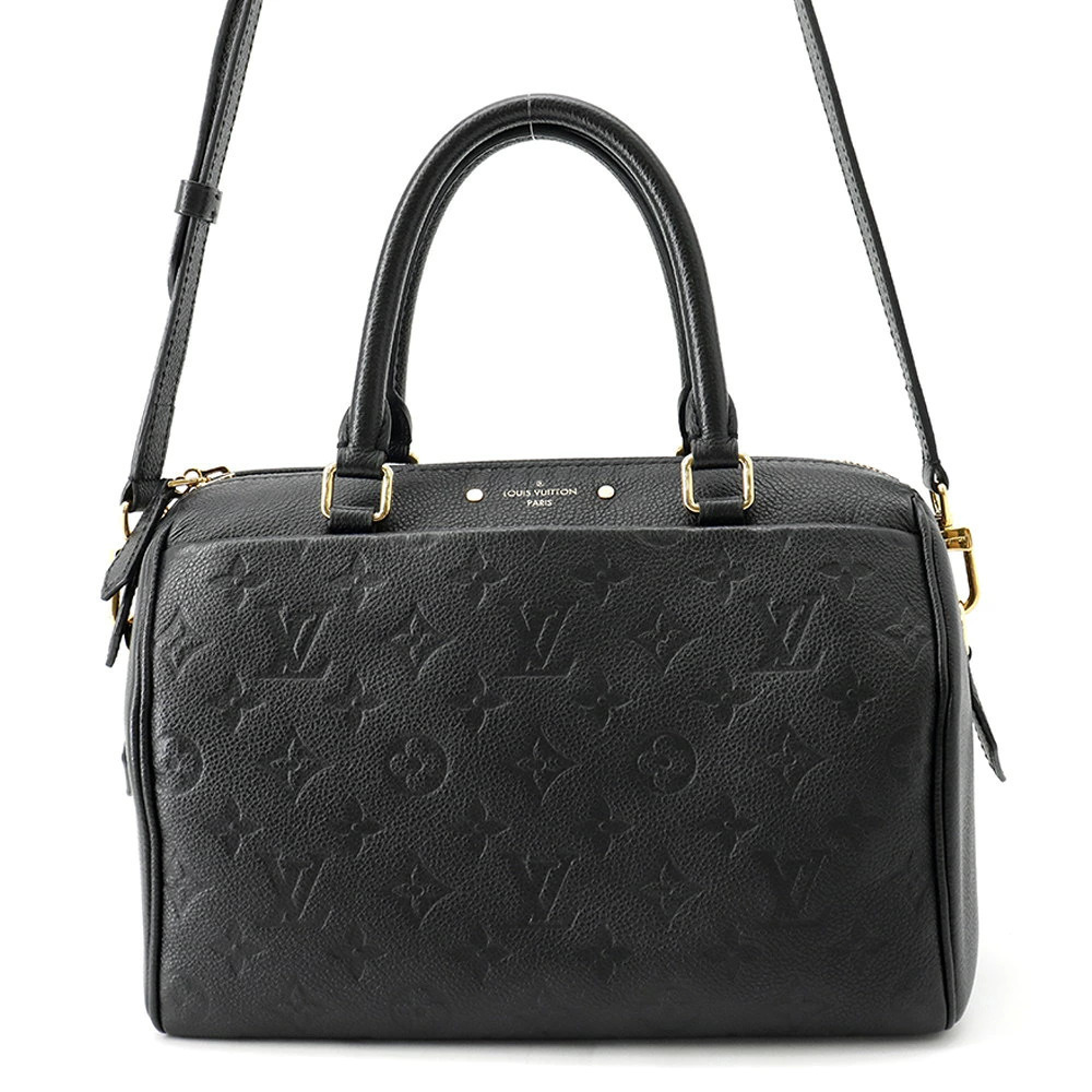 Louis Vuitton Monogram Empreinte Speedy Bandouliere NM Handbag Black Bag